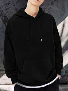 男士字母和眼睛图案印花卫衣 - 黑色 - 查看 2