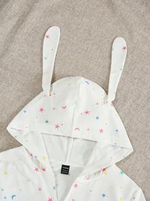 SHEIN EZwear Conjunto De Dos Piezas Para Mujeres Con Estampado De Estrellas Y Luna