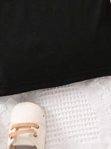 SHEIN Baby Boy Slogan Graphic Casual Top Style Hit  Summer Tops - Black - View 4