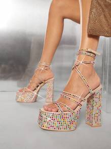 SHUZIA Women's High Heel Sandals - Apricot - View 4