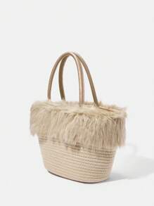 SHEIN VCAY 女款手提包 - 米色 - 查看 4