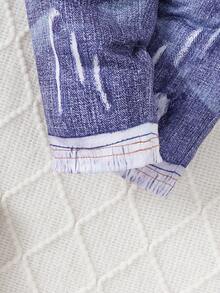 Baby Girls' Ripped Jeans Pants - Blue - View 7