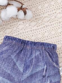 Baby Girls' Ripped Jeans Pants - Blue - View 3