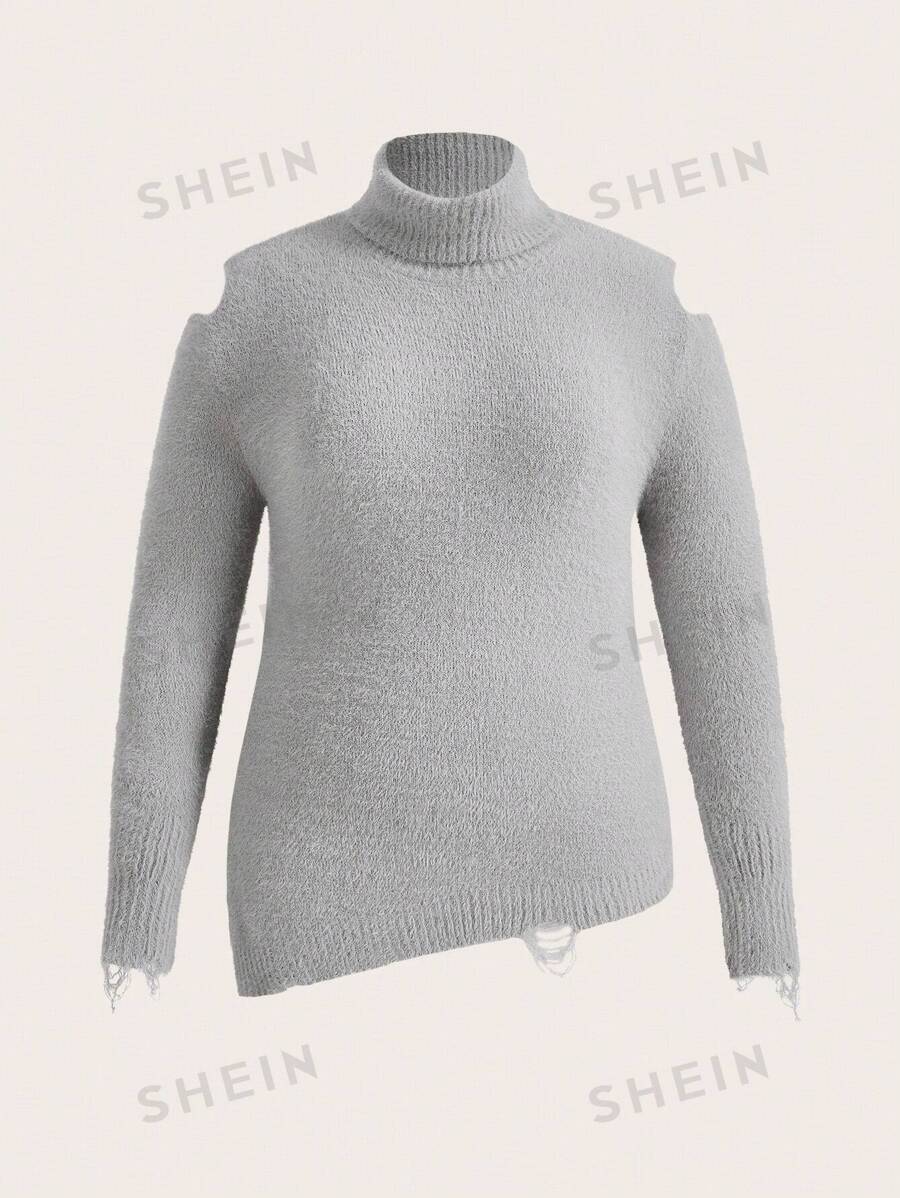 ROMWE PUNK Suéter De Talla Grande - Gris - Ver 1