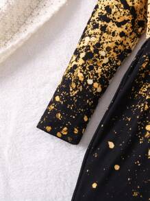 SHEIN 小女孩全印花圓領長袖連身裙 - 彩色 - 查看 5