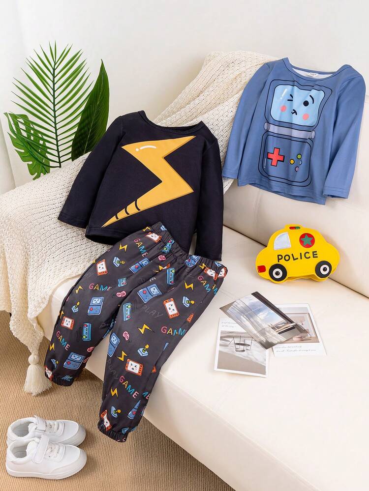 Fashionable And Personalized Printed Multiple Pieces Clothing Set For Baby Boys