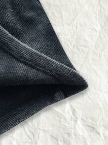 SHEIN EZwear Knitted Solid Plus Size Women's Tight Short Tank Top - Black - View 4