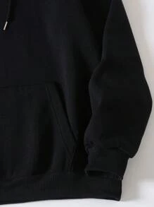 Men's Cross Print Hoodie - Black - View 4
