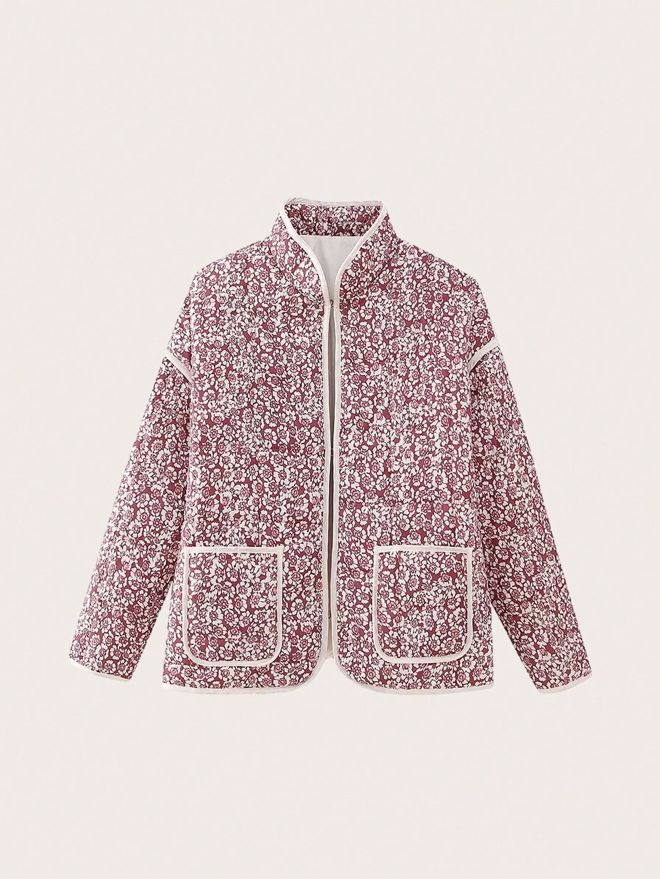 Floral padded coat