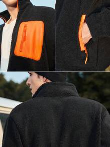 In My Nature 男士戶外保暖絨毛外套 - 黑色 - 查看 6