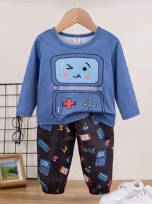 寶寶男孩時尚個性化印花多件套裝 - 彩色 - 查看 6