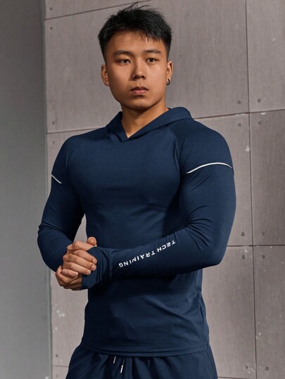 Gym Rark 男友风男士运动紧身卫衣健身上衣秋季透气压缩衣男士健身房