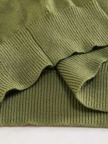 Manfinity Nam Khối màu Áo len - xanh quân đội - Xem 6