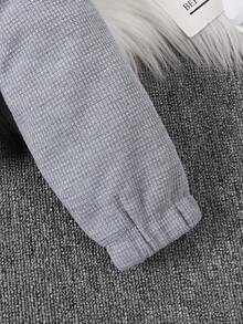 SHEIN 幼兒女孩背心上衣 + 連帽衫 + 運動褲 3 件套 - 灰色 - 查看 6