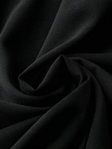 SHEIN LUNE Của phụ nữ Kích thước lớn Đồ họa Houndstooth Dây kéo mặt trước Váy sơ mi - Đen và trắng - Xem 4