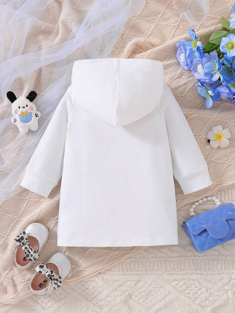 Infant Girls' Casual Burnout 2 In 1 Long Sleeve Sweatshirt, Suitable For Daily Wear In Autumn And Winter