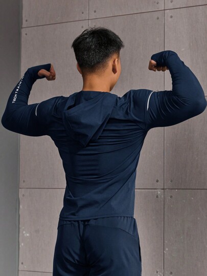 Gym Rark 男友风男士运动紧身卫衣健身上衣秋季透气压缩衣男士健身房