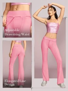 GLOWMODE 31" Featherfit™ 帶束口喇叭褲 - 粉色 - 查看 3