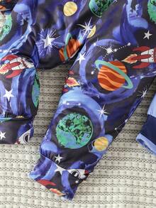 嬰兒男孩多件套可愛的卡通印花休閒秋季服裝 - 彩色 - 查看 5