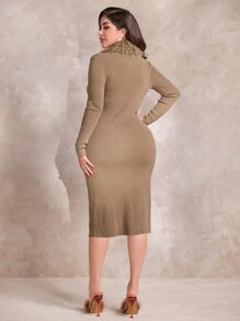 Modelyn Women's Fur Collar Button Up Cardigan - Brown - View 2