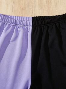 Sparklyn Teen Girls' Butterfly Printed Hoodie And Sweatpants Set With Patchwork Design