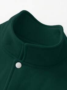 Manfinity Homme 男士大尺碼印花長袖夾克,標語設計 - 綠色 - 查看 3