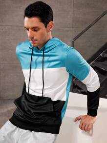 Manfinity Sport Corelite 男士撞色运动卫衣 - 彩色 - 查看 5