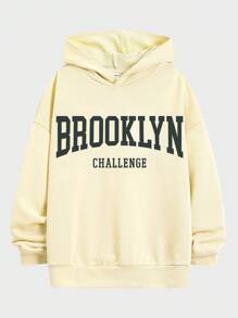 SHEIN Tween男孩休閒帽衫,有字母印花設計,兩種顏色可選,單件或成對販售 - 彩色 - 查看 6