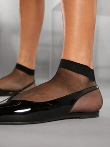 Women's Flat Shoes - Black - View 6