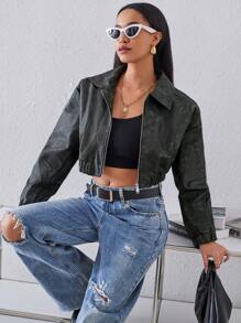 Aveloria Women's Pu Long Sleeve Jacket - Multicolor - View 5