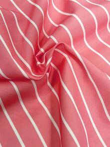 Slaydiva 宽松版型纽扣条纹休闲衬衫 - 彩色 - 查看 7