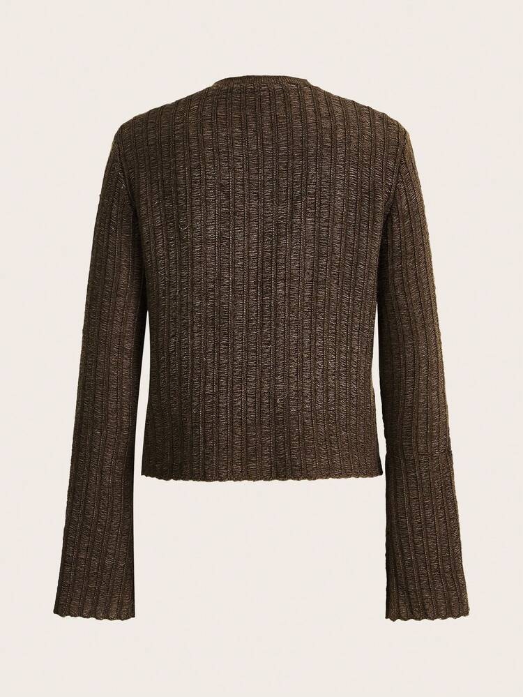 Solid Button Front Cardigan