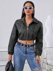 Aveloria Women's Pu Long Sleeve Jacket - Multicolor - View 4