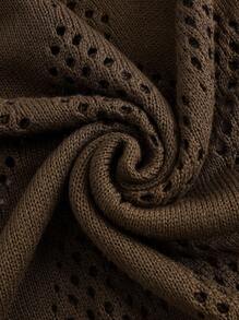 ROMWE PUNK 女士毛衣 - 咖啡棕 - 查看 3