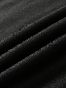 大码女式保暖抓绒卫衣，带口袋，秋冬休闲运动装 - 黑色 - 查看 3