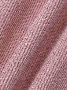 SHEIN Cô Gái Trẻ Màu thuần Love Thêu trái tim Chi tiết Nút Váy - Hồng - Xem 5