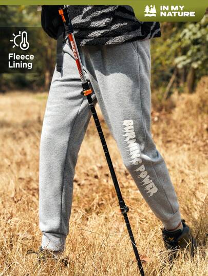 In My Nature Pantalones Deportivos Al Aire Libre Para Hombres Con Impresión De Letras