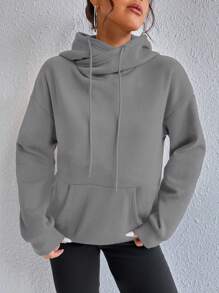 Flirla Women's Drawstring Hoodie,Long Sleeve Tops Graduation,Back To School,Graduation,Teacher For Women,Back To School Pullover Fall Sweatshirt - Grey - View 4