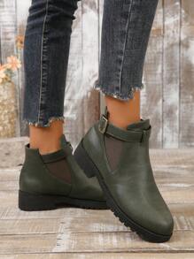 女士時尚靴子 - 軍綠色 - 查看 6