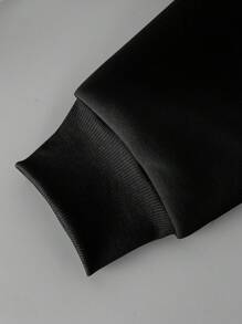 Men's Cross Print Hoodie - Black - View 7