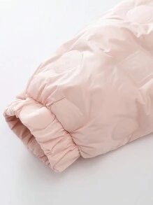 Manfinity Homme 男士加大號拉鍊前夾棉夾克 - 粉色 - 查看 5