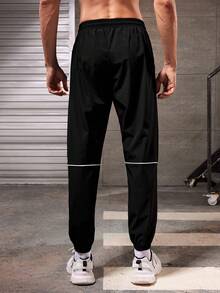 Manfinity Sport Corelite Nam Sọc Giải trí Quần - màu đen - Xem 2