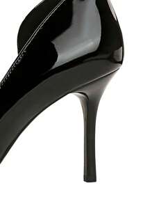 歐美風時尚簡約細高跟漆皮尖頭鏤空高跟鞋 - 黑色 - 查看 6