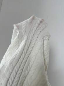 Chiquease 女士純色圓領毛衣 - 白色 - 查看 6