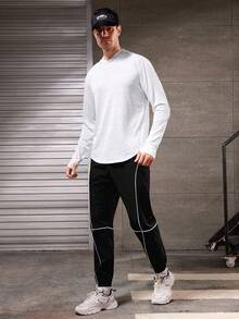 Manfinity Sport Corelite Nam Sọc Giải trí Quần - màu đen - Xem 7