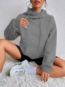 Flirla Women's Drawstring Hoodie,Long Sleeve Tops Graduation,Back To School,Graduation,Teacher For Women,Back To School Pullover Fall Sweatshirt - Grey - View 1