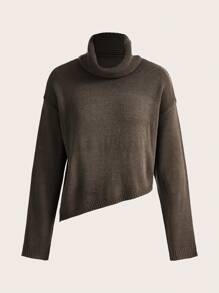 PUNK 女士毛衣 - 咖啡棕 - 查看 1