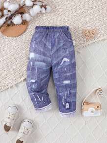 Baby Girls' Ripped Jeans Pants - Blue - View 1