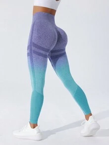 Liền mạch Căng cao Quần Xà cạp thể thao Xà cạp tập luyện - Nhiều màu - Xem 3