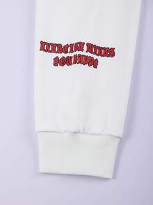 Manfinity LEGND Men's Color Block Hooded Sweatshirt And Sweatpants Set With Drawstring - White - View 5